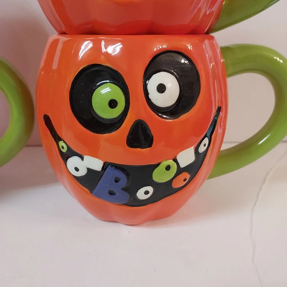 Gibson Home Kookoomon Pumpkin Mug Set of 4 - Picture 5 of 10